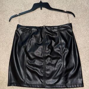 Altard State Black High-Waisted Faux Leather Skirt